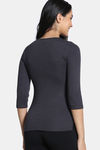 Zivame Knit Poly Thermal Top - Neutral Gray — thumbnail 3